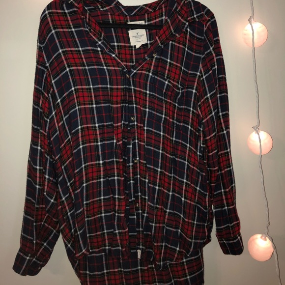 American Eagle Outfitters Tops - ae cozy plaid button up